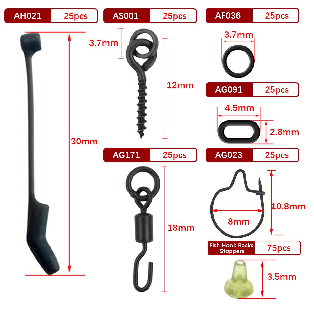 225 X Cá Chép Câu Cá Xoay Móc  - đánh giá và giá Fishing Hook Box
