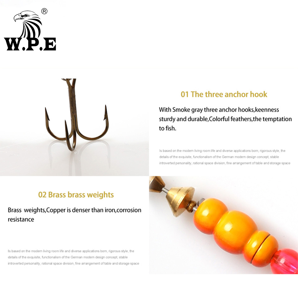 W.p.e Thương Hiệu Mới Spinner  - đánh giá và giá Fishing Hook Treble